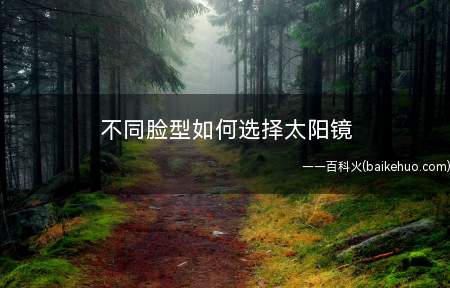 不同脸型如何选择太阳镜