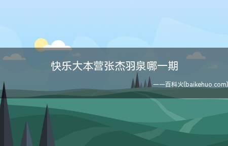 快乐大本营张杰羽泉哪一期