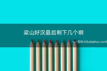 梁山好汉最后剩下几个啊