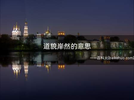 道貌岸然的意思