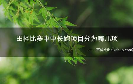 田径比赛中中长跑项目分为哪几项