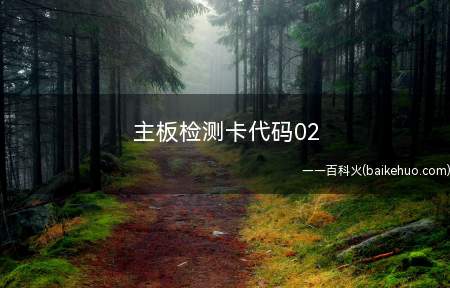 主板检测卡代码02是什么意思
