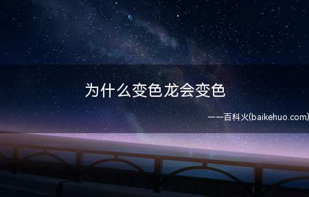 为什么变色龙会变色