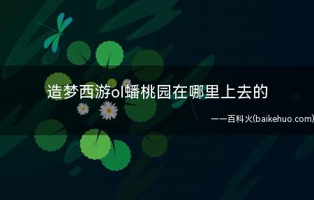 造梦西游ol蟠桃园在哪里上去的
