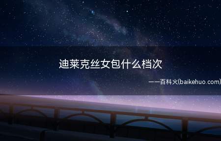 迪莱克丝女包什么档次
