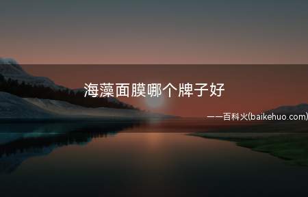 海藻面膜哪个牌子好
