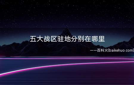 五大战区驻地分别在哪里