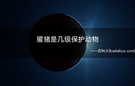 獾猪是几级保护动物