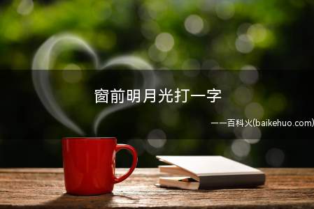窗前明月光打一字