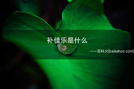 补佳乐是什么