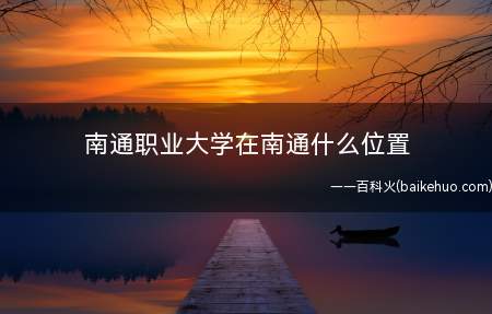 南通职业大学在南通什么位置