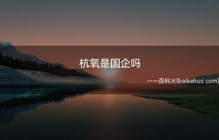 杭氧是国企吗