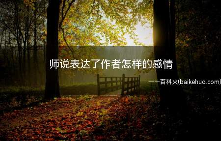 师说表达了作者怎样的感情(孔子的言行证明,寻求教师是自古以来的一种做法,时人不应该背弃)