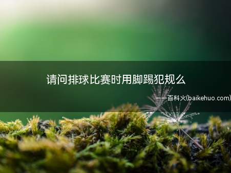 请问排球比赛时用脚踢犯规么(排球赛标准是在持续更改中慢慢健全的)
