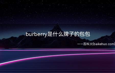 burberry是什么牌子的包包(巴宝利 BURBERRY 变成1个最能意味着美国气场的知名品)