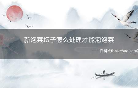 新泡菜坛子怎么处理才能泡泡菜(新泡菜坛子怎么处理才能泡泡菜的具体操作步骤)