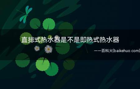 直排式热水器是不是即热式热水器(即热式热水器的基本特点)