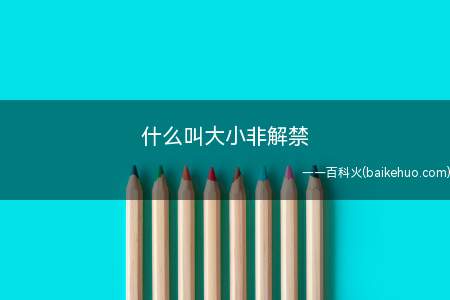 什么叫大小非解禁