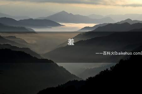 羞(羞衍生出的网络流行语“羞射”,同羞涩,英文为shy,意为很害)