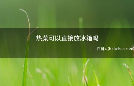 热菜可以直接放冰箱吗(热菜可以直接放冰箱,但可能会加大冰箱负担,热菜的水汽蒸发后会)