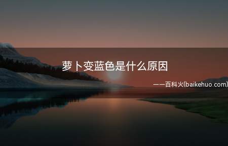 萝卜变蓝色是什么原因(萝卜变蓝色可能是因为长期储存在温度很低的地方)