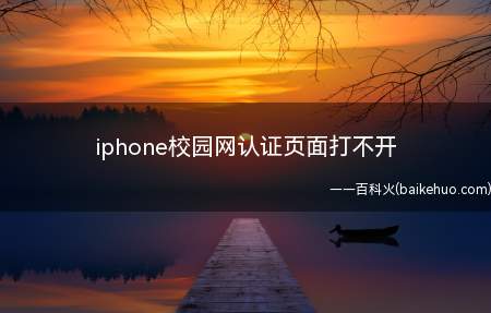 iphone校园网认证页面打不开(iphone校园网认证页面打不开的具体操作步骤)