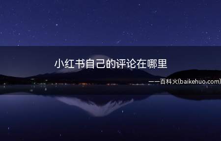 小红书自己的评论在哪里(演示机型:Iphone 13)