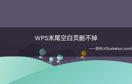 WPS末尾空白页删不掉（WPS末尾空白页删不掉的具体操作步骤）