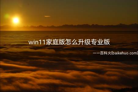 win11家庭版怎么升级专业版(win11家庭版升级专业版,可以使用密钥激活来升级,操作方法)