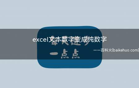 excel文本数字变成纯数字(excel文本数字变成纯数字总共需要4步操作)
