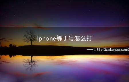 iphone等于号怎么打