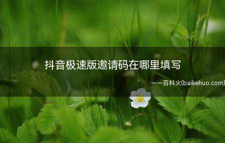 抖音极速版邀请码在哪里填写(抖音极速版18.7)