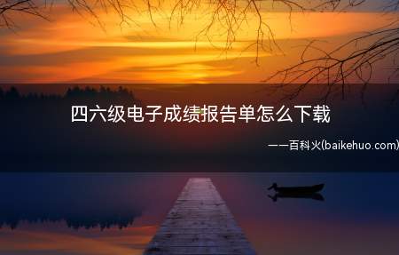 四六级电子成绩报告单怎么下载(四六级电子成绩报告单的下载步骤)