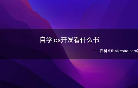 自学ios开发看什么书（自学ios开发可以看的书籍）