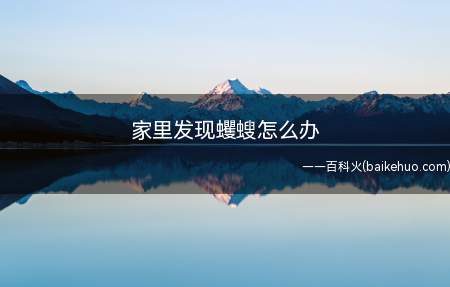 家里发现蠼螋怎么办(家里发现螋怎么办的具体操作步骤)