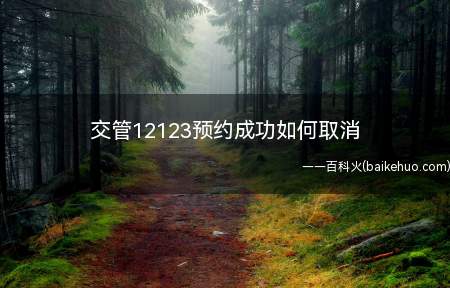 交管12123预约成功如何取消(网上显示预约成功的需要本人到车管所取消预约)