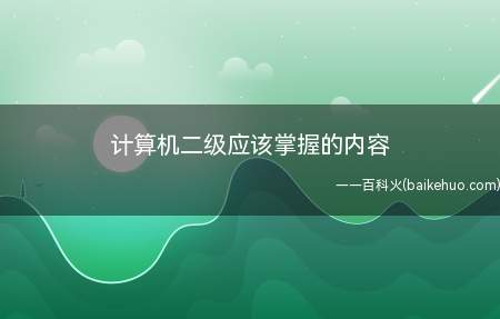 计算机二级应该掌握的内容(计算机二级考试,可以报考的科目有9个)