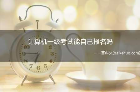 计算机一级考试能自己报名吗