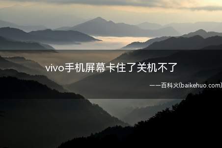 vivo手机屏幕卡住了关机不了(vivo手机无法关机,可以尝试使用强制关机方法)