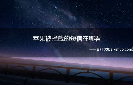 苹果被拦截的短信在哪看