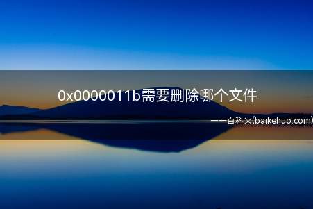 0x0000011b需要删除哪个文件（0x00011b需要删除哪个文件呢?）