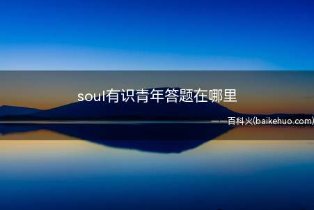 soul有识青年答题在哪里