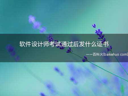 软件设计师考试通过后发什么证书(软件设计师考试通过后将获得由国家人力资源和社会保障部、工业和)