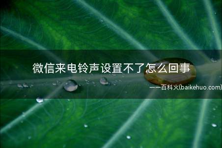 微信来电铃声设置不了怎么回事（华为p40操作系统:EMUI 10）