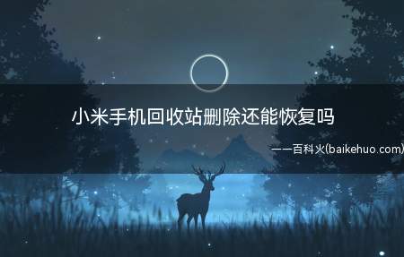 小米手机回收站删除还能恢复吗(小米11操作系统:MIUI12小米手机回收站删除后可以在云服)
