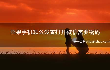 苹果手机怎么设置打开微信需要密码(iPhone11操作系统:iOS 14)