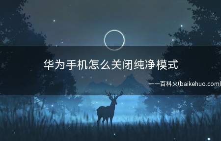 华为手机怎么关闭纯净模式(华为p40系统关闭纯净模式)