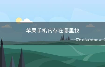 苹果手机内存在哪里找(苹果手机内存在哪里找的具体操作步骤)