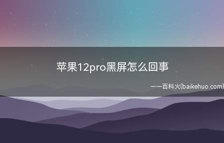 苹果12pro黑屏怎么回事(iPhone 12pro黑屏更新系统)