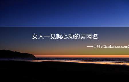 女人一见就心动的男网名